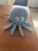Stofftier Krake blau aus Strick gebraucht guter Zustand