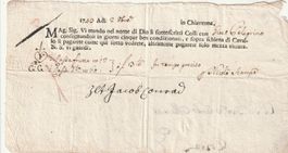 Italien Fuhrmannsbrief 1743