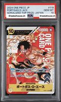 ONE PIECE PSA 10 - Portgas D. Ace Serialized Top Prize-Japan