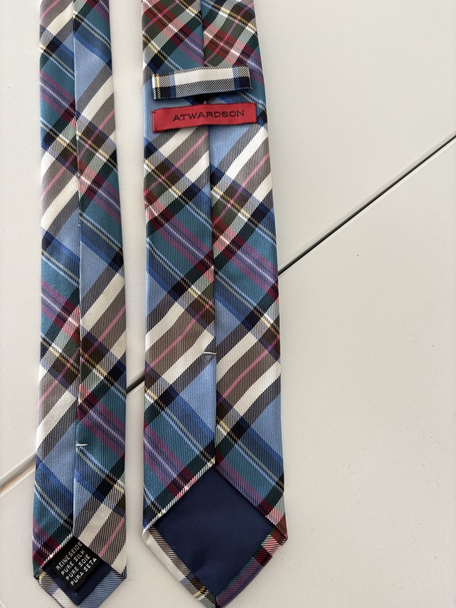 Cravatte: Pure Silk Plaid Tie A.T. Wardson – Usato da Obbürgen venduto da cla_x9h6 2