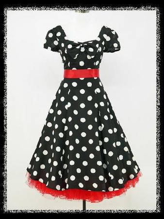 Rockabilly Kleid Punkte Gr. 36/38 neu