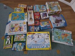 Grosse Spielesammlung: Puzzles, Kartenspiele, Würfel & mehr