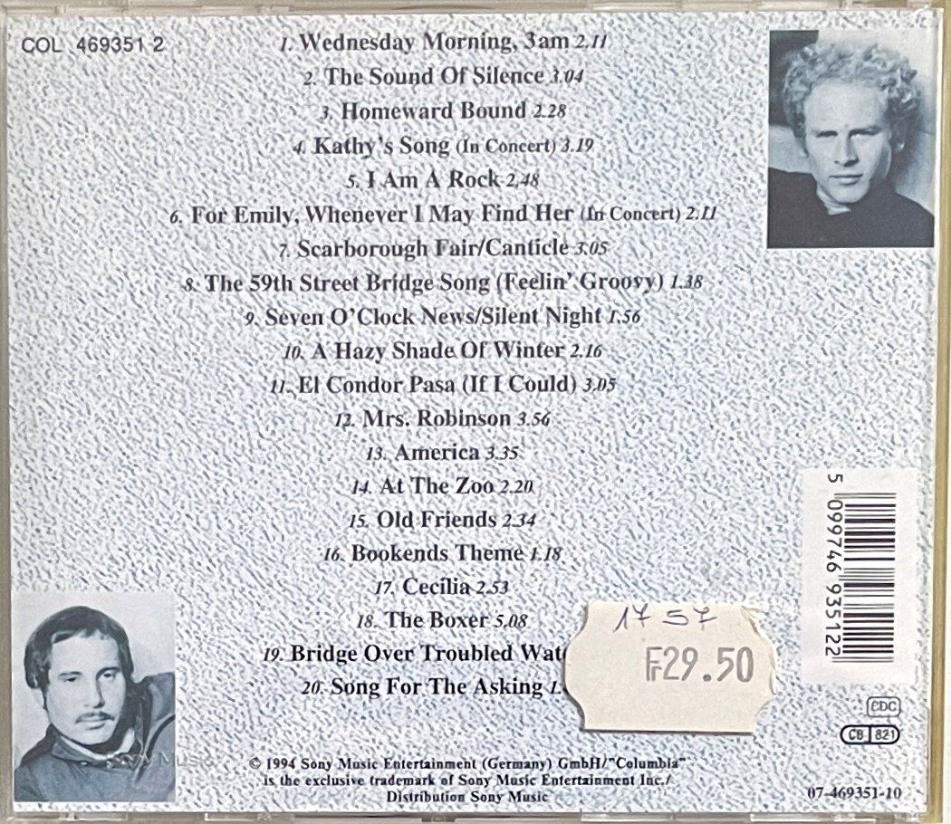 CDs: Simon & Garfunkel 2 CD's - The Definitive Simon & Garfunkel – D'occasion à Savagnier par Ne2065 1