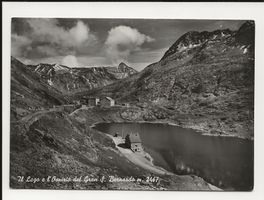 AK ca 1955 Lago e Ospizio Gran S. Bernardo / Sankt Bernhard