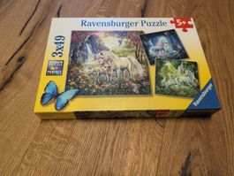 Ravensburger Puzzle 3x49 Teile Einhorn