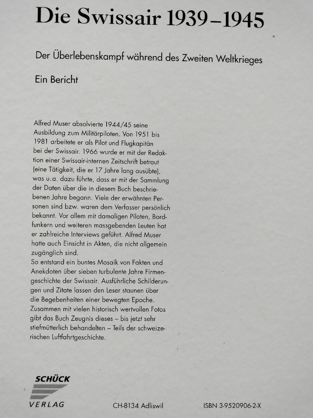 Libri: Swissair Buch von 1996 – Usato da Schwanden Sigrisw venduto da cadieux71 1