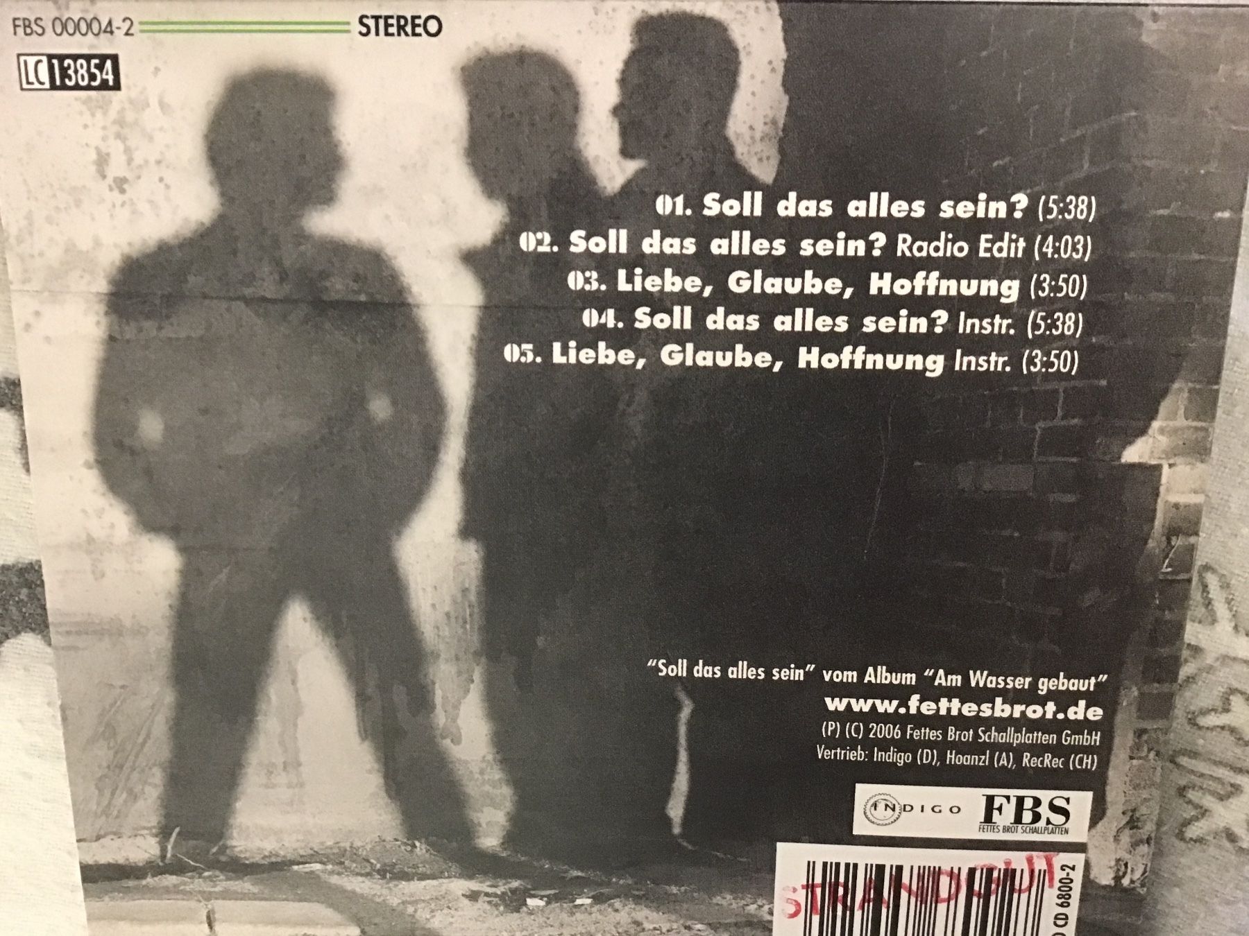 CD: Fettes Brot - Soll das alles sein?      , – Usato da Thierachern venduto da sweden08 1