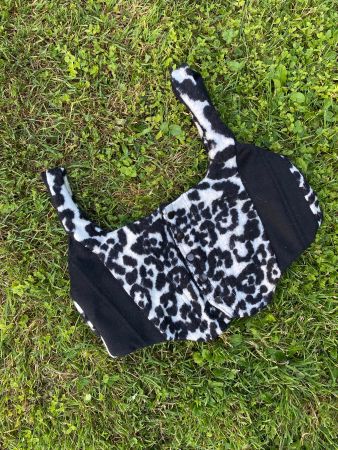 Bustier, korsett grösse s, schwarzweiss Musterung