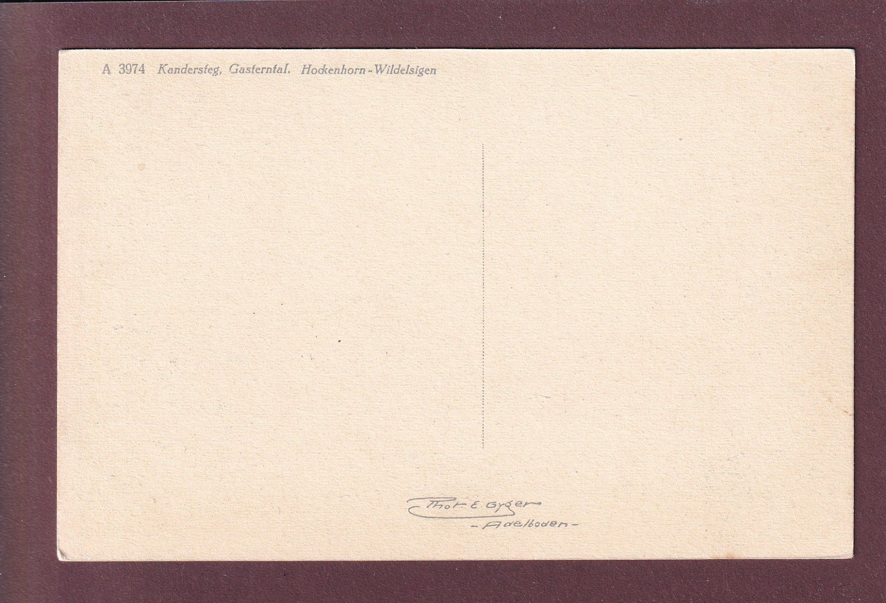 Cartes postales: Kandersteg - GASTERNTAL – D'occasion à Pully par nicecards 1