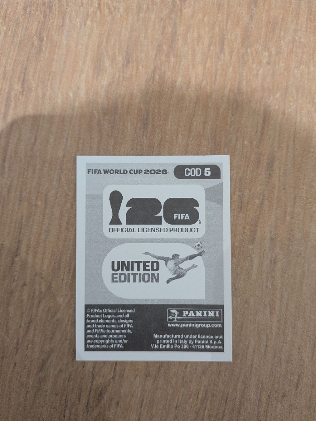 Panini Sammelbilder & Trading cards: Panini Bild COD 5 – Gebraucht aus Eschenbach SG von SanFranciscoCalifornia 1