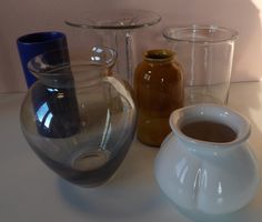6 Blumenvasen, diverse Formen und Höhen