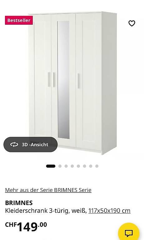 Armadi: Kleiderschrank Brimnes von Ikea – Usato da Zürich venduto da Nia_S