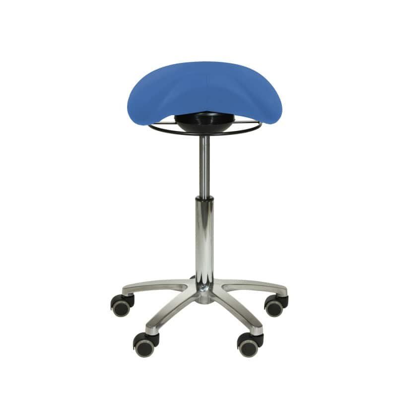 Sgabelli: Sattelsitz-Hocker BLAU mit Schwing-Mechanismus – Nuovo e nell'imballaggio originale da Schaffhausen venduto da Praxis-Nova 1