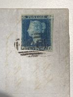 Grossbritannien 1853, 2d Imperf. Blue Stamp, London