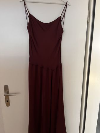 Maroon Maxi Dress by Massimo Dutti Size S