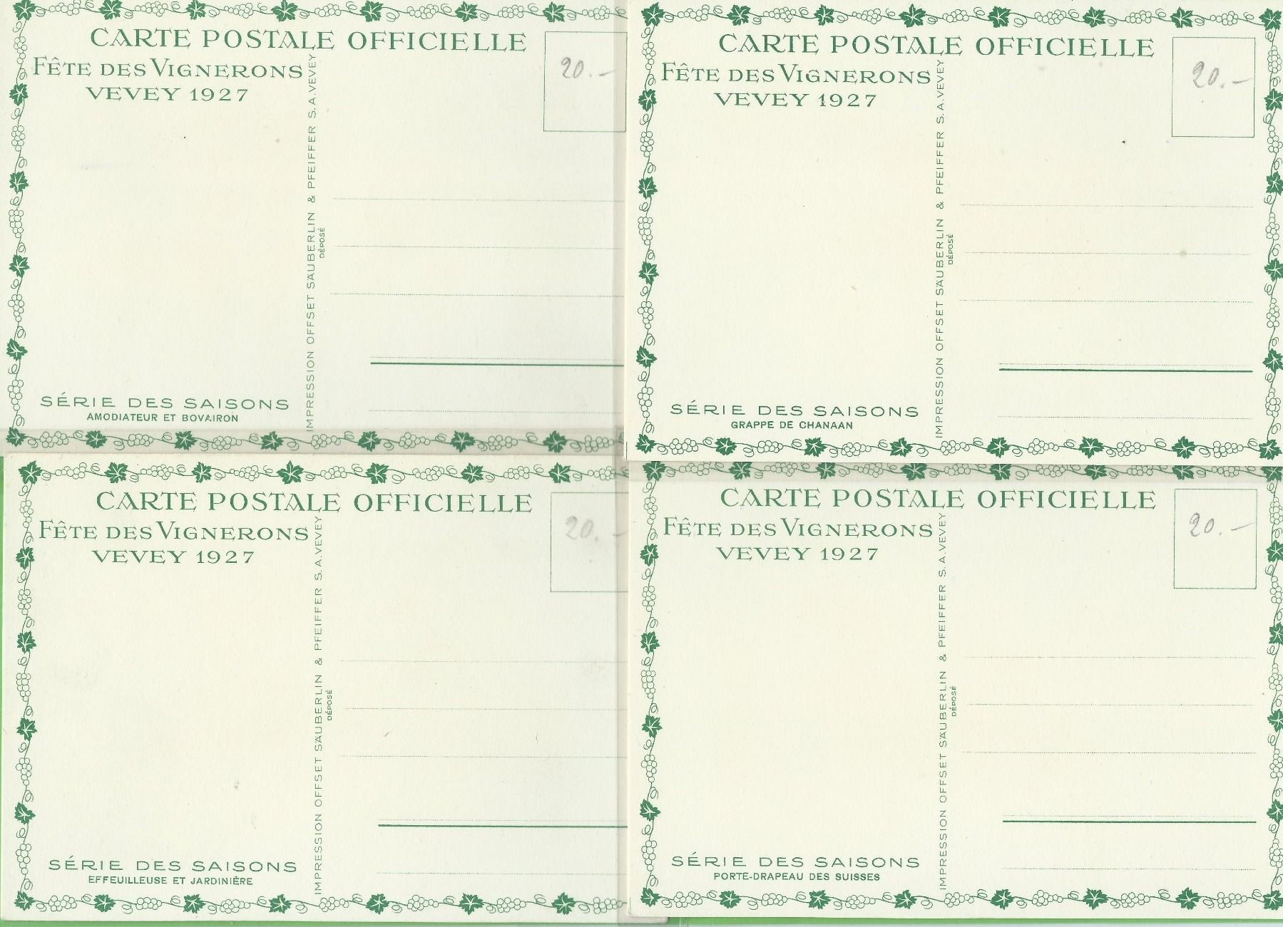 Ansichtskarten: Féte des Vignerons Vevey 1927, 24 Ansichtskarten – Neu (gemäss Beschreibung) aus Zürich von t24_de 5