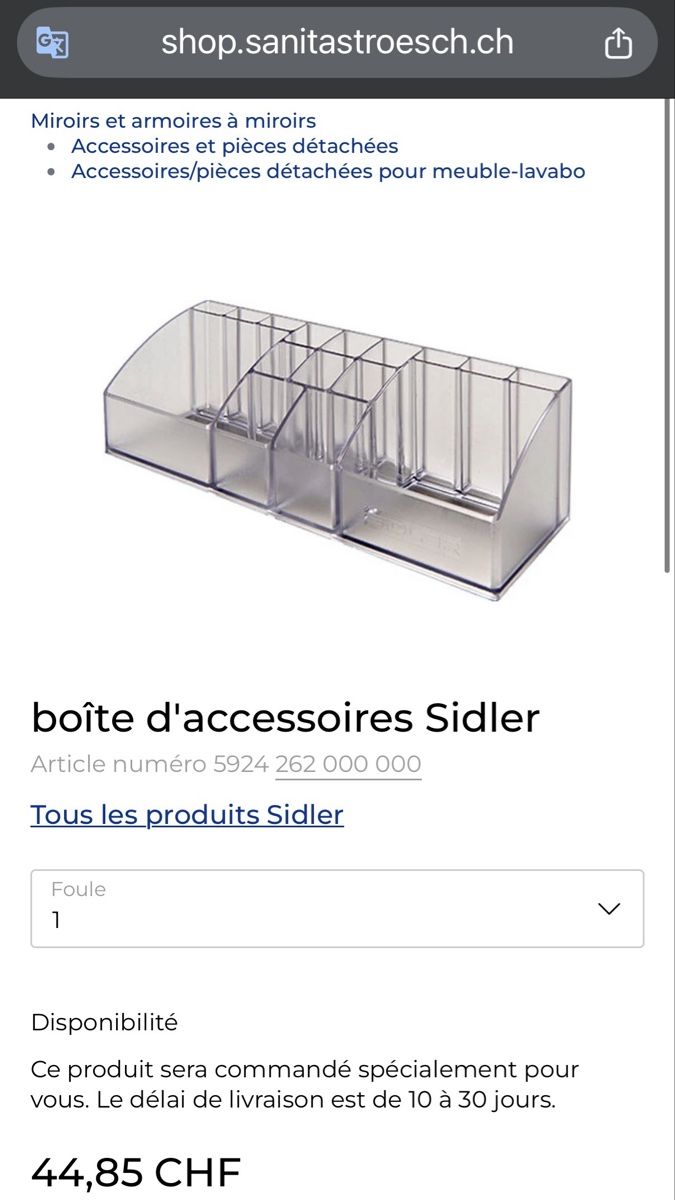 Contenitori & Simili: Boîte de rangement Sidler transparente- État impeccable! – Usato da Villars-sur-Glâne venduto da jsa_1752