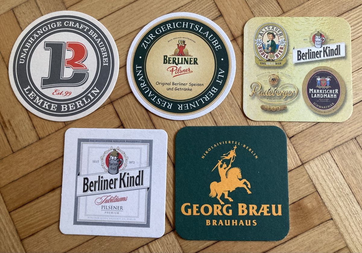 Sottobicchieri: 5 Bierdeckel aus Berlin / Deutschland – Nuovo (secondo la descrizione) da Thun venduto da Alpen69
