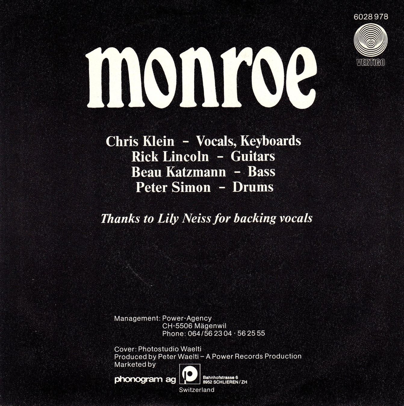 Vinyles: Monroe Vinyl Single von 1978 – D'occasion à Volketswil par Abcrecords 1