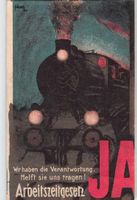 Werbekarte ARBEITSGESETZ 1920 gelaufen