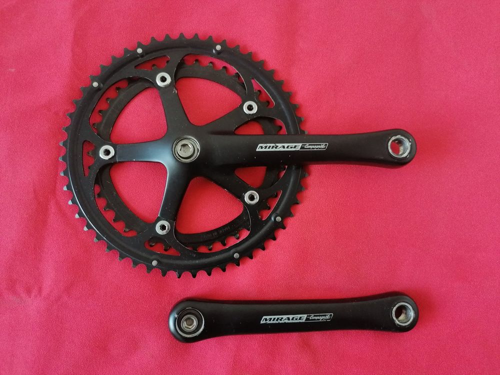 Pédalier Campagnolo Mirage 2x9 Vitesses – 53 Dents – Neuf Sous Blister – Plateau Avant