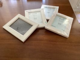 4 Holz-Bilderrahmen, 13 x 18 cm, bzw. 11x16 cm