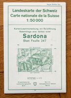 Landeskarte der Schweiz Sardona aus dem Jahr 1957