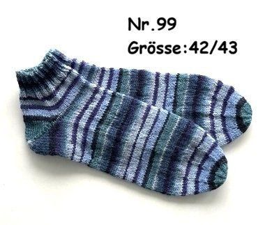 Calze: Sneaker - Socken handgestrickt  Gr.42/43  Nr.99 – Nuovo e nell'imballaggio originale da  venduto da
