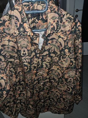 Hemd Jack and Jones Core gemustert Grösse M schwarz