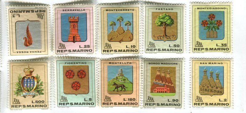 Alle Briefmarken: Briefmarken "Wappen". San Marino. – Neu und originalverpackt aus Basel von Butsch5