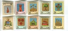 Briefmarken "Wappen". San Marino.