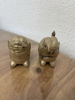 Vintage animal figures, set of 2, metal, decorative item