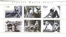 Block "Rita Hayworth, Jean Harlow". Tadschikistan.