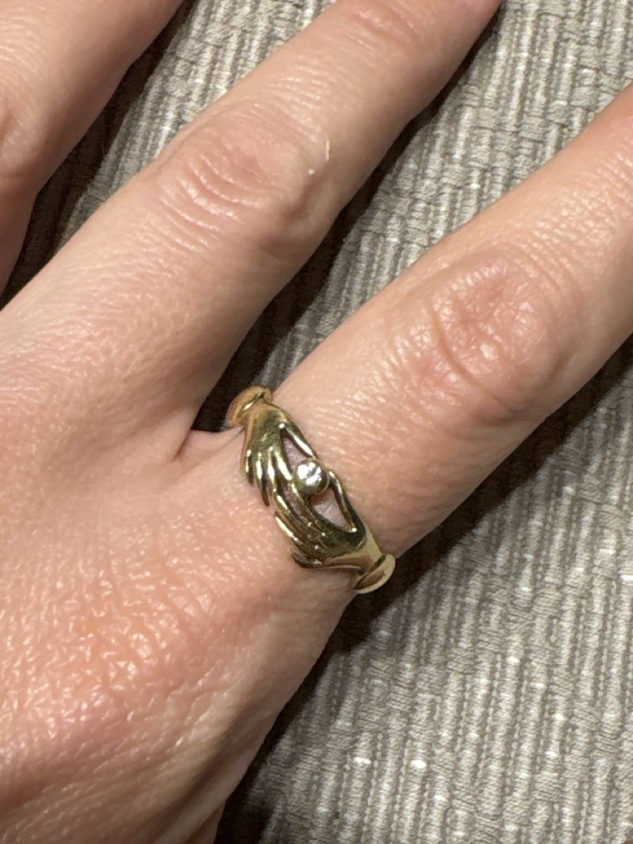 Ringe: Fingerring gold farbig mit Strass / Modeschmuck Gr 62 – Gebraucht aus Rümlang von SchumBru10