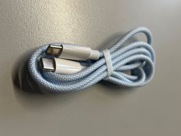 Neues USB-C auf USB-C Kabel, Stoffummantelung, Top Zustand