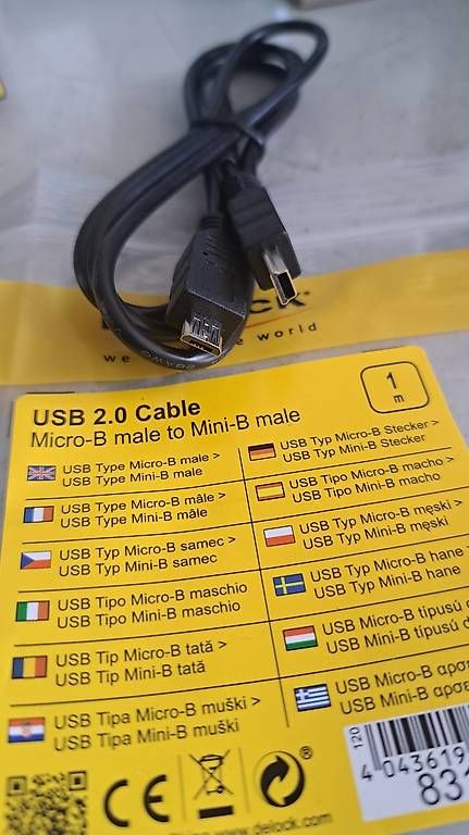 Cavi: USB Micro-B zu USB Mini-B - Kabel 1m – Usato da St. Antoni venduto da Andy85 1