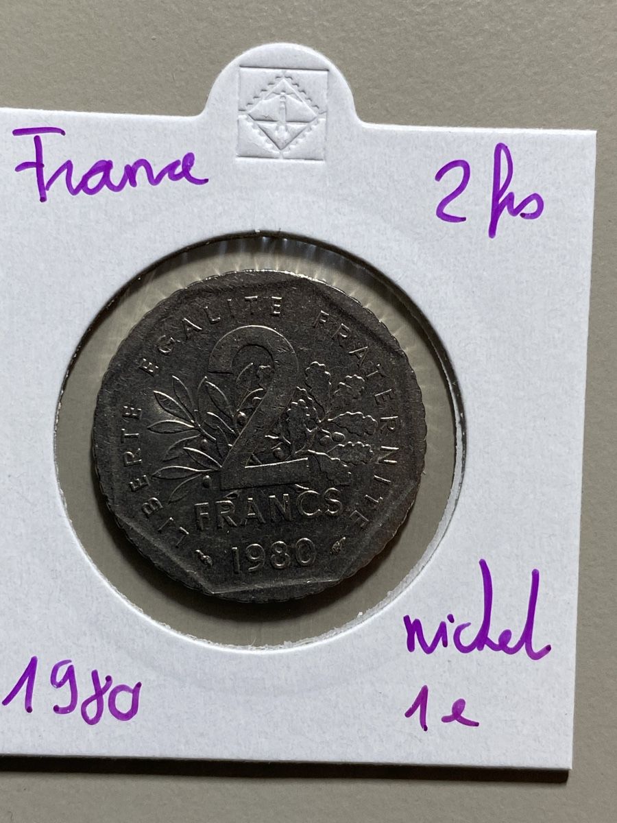 Alle Münzen: France - 2 francs - 1980  – Gebraucht aus Payerne von Mike1682
