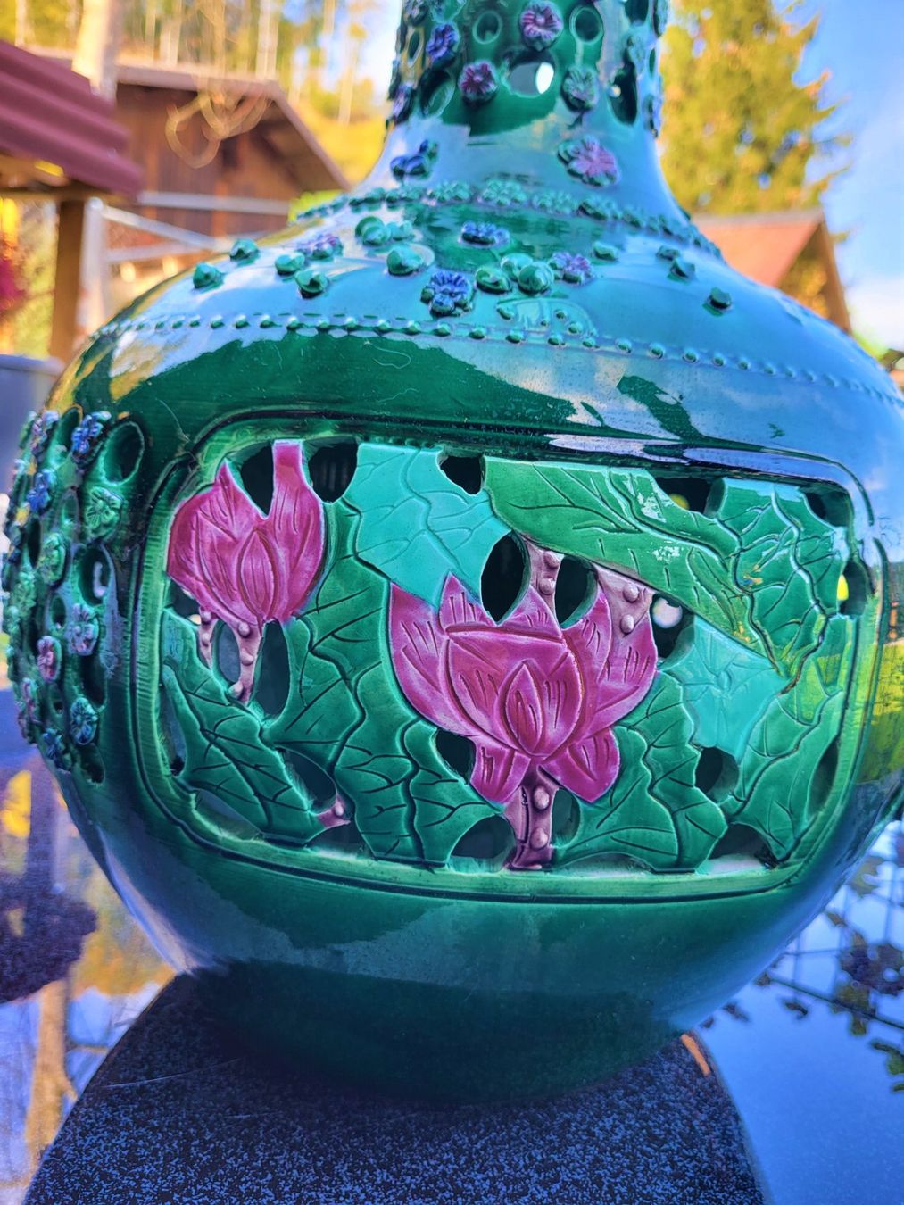 Globus Vasen & Gefässe: Boden - Vase im Boho Stil / 55 cm hoch – Gebraucht aus Schafhausen im Emmental von Herzrose 1