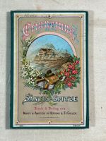 ERINNERUNG VON DER SÄNTIS-SPITZE koloriertes Panorama 1890
