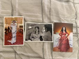 3x Angela Gheorghiu signierte Fotos Opernsängerin guter Zust