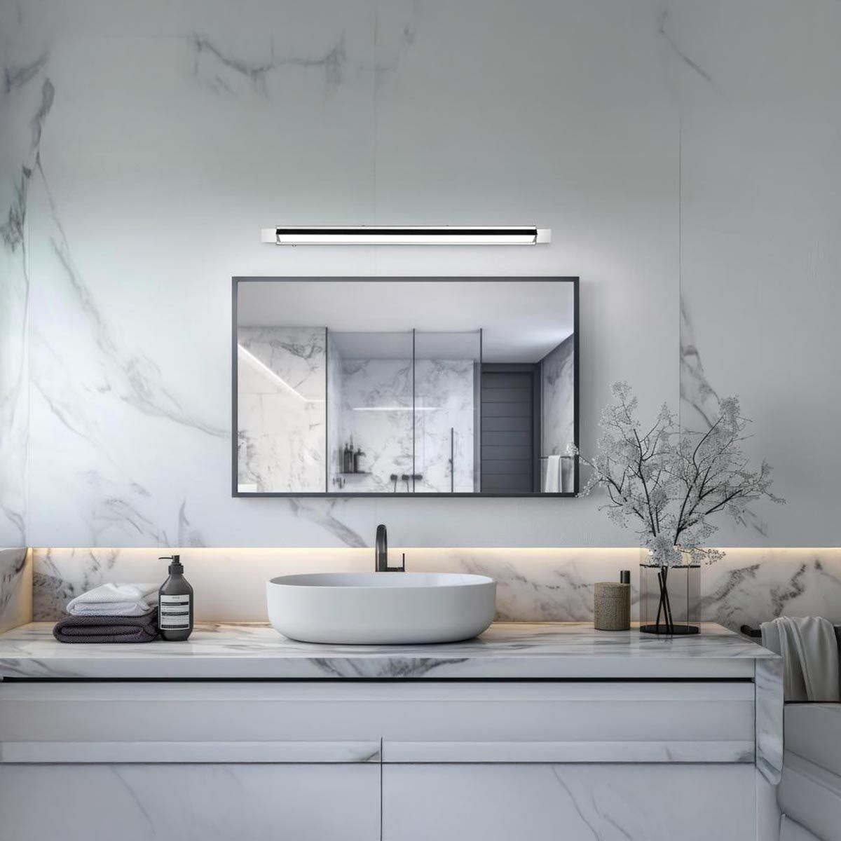 Lampade: LED Bad Wandleuchte, Dimmer, 80 cm Breit – Nuovo (secondo la descrizione) da Kreuzlingen venduto da Smart-Light 1