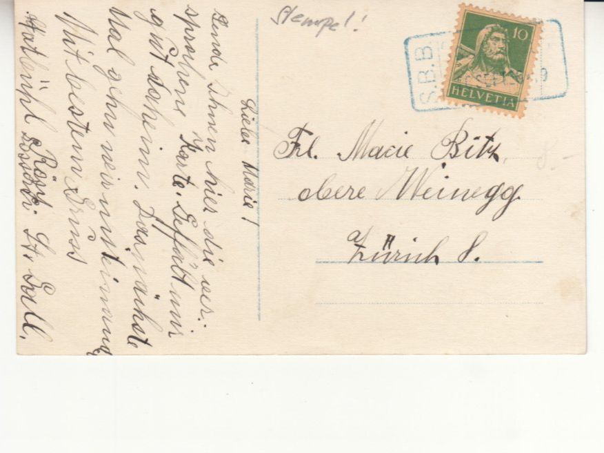 Cartoline postali: Kitschkarte 1926 mit Bahnstempel – Usato da Bürglen TG venduto da StampGraf 1