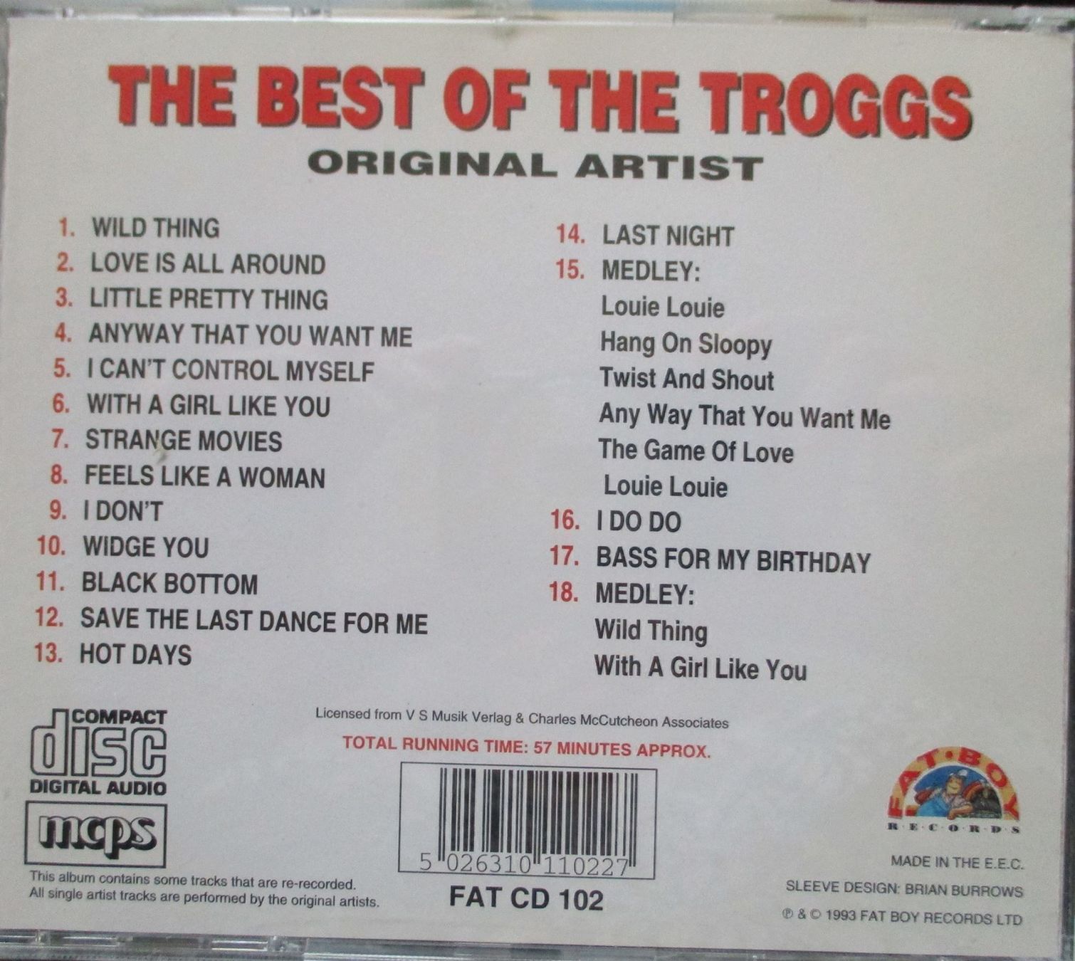 CD: THE TROGGS / CD – Usato da Flumenthal venduto da novbra 1