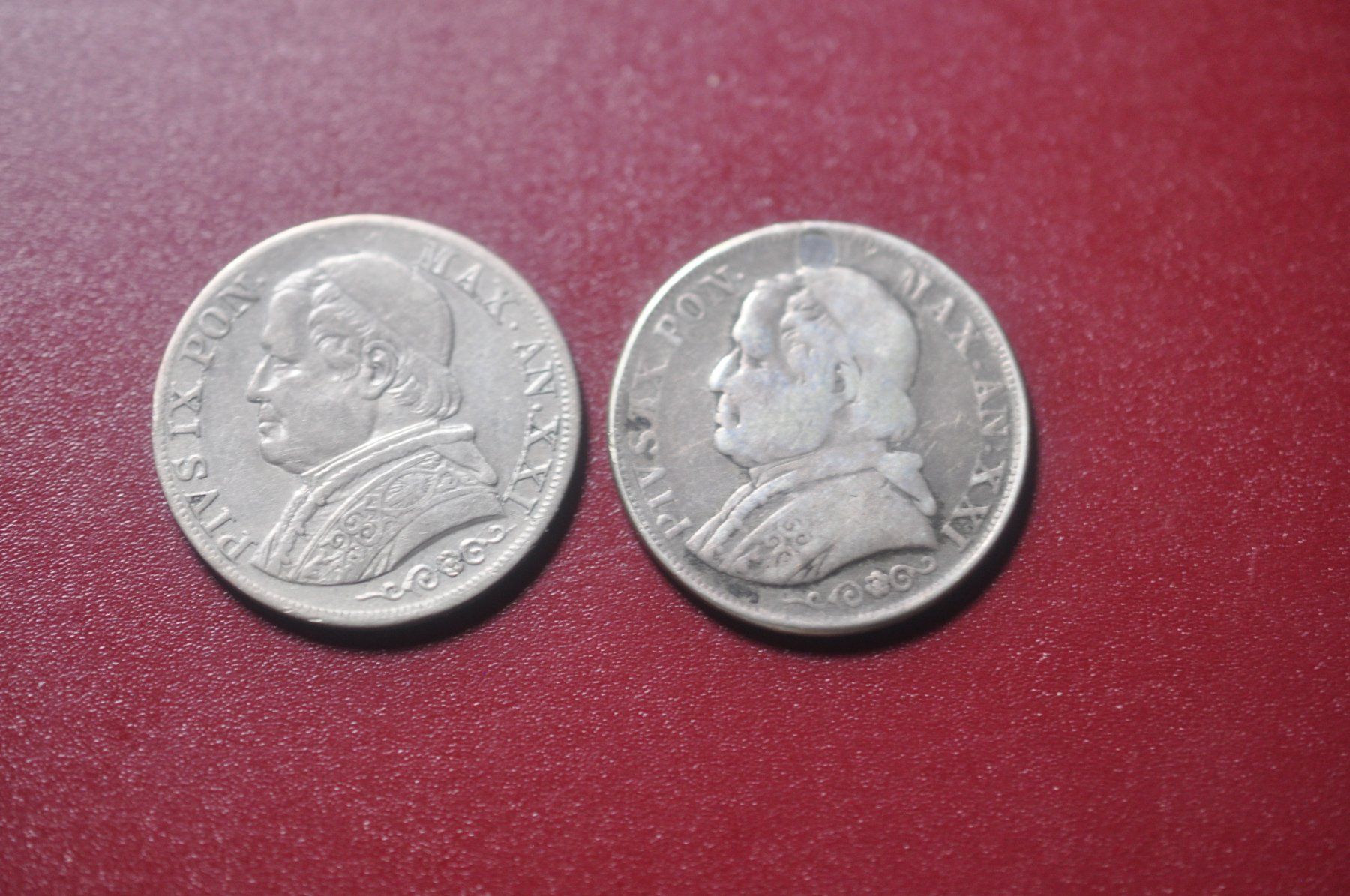 Tutti le monete: Vatican 1866 1 lire argent – Usato da Moutier venduto da Phillegrec 1