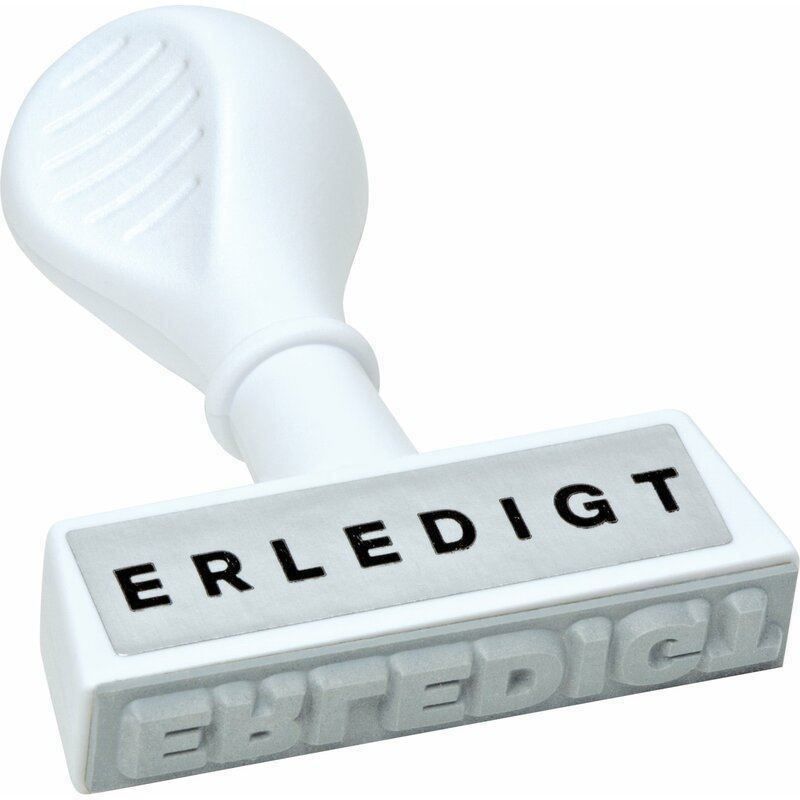 Timbri: Stempel ERLEDIGT, Abdruckbreite 45 mm – Nuovo e nell'imballaggio originale da St. Gallen venduto da cointec 2
