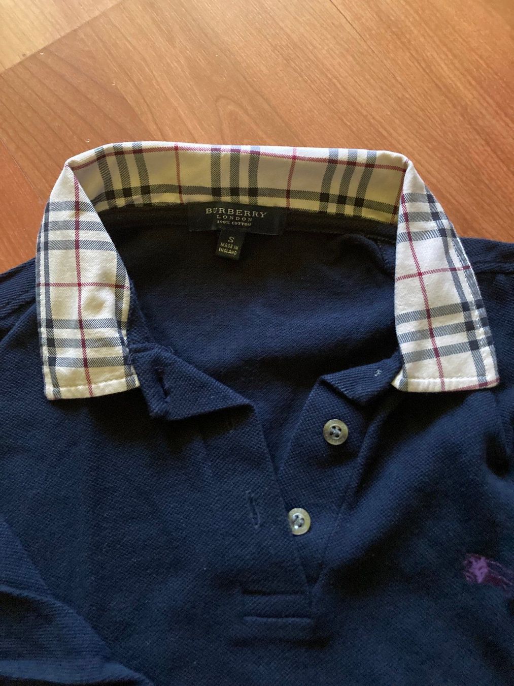 Burberry Magliette Polo: Burberry Langarm-Poloshirt dunkelblau – Nuovo (secondo la descrizione) da Unterseen venduto da amj_zz7j 1
