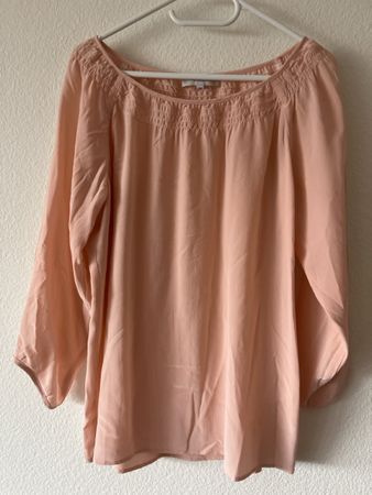 EIDEN coral Pink Silk Blouse Size 36 Elegant seide