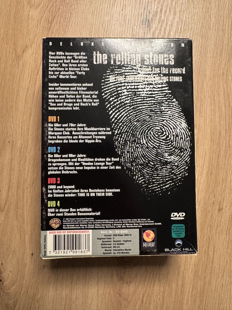 Tutti i DVDs: The Rolling Stones Just For The Record Box Set DVD – Usato da Biberist venduto da etesummer 2