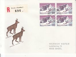 SBK 503 im 4er-Block FDC Erde (Conthey)