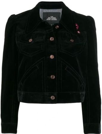 Marc Jacobs The Velveteen Jean Jacket, schwarz, Gr. XS 🖤